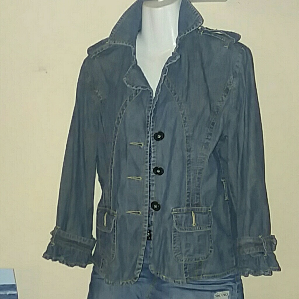 Bamboo Traders Blue Jean blazer